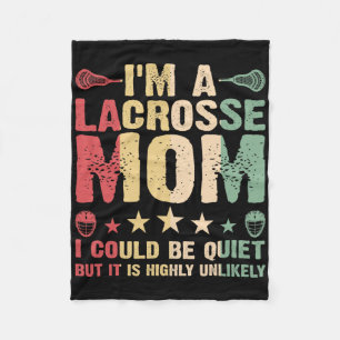 Ich bin eine Lacrosse-Mom lustige Lacrosse-Mom-Spi Fleecedecke