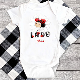 Ich bin eine Lady Baby Bodysuit Niedlich Ladybug Strampler