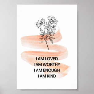 Ich bin eine liebenswerte Selbstbejahung für die L Poster