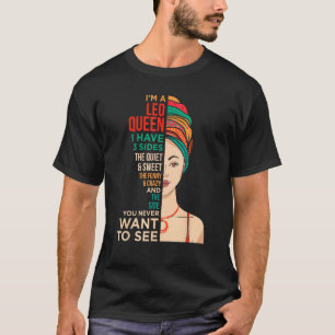 Ich bin eine Löwe-Königin Vintage Melanin Schwarze T-Shirt