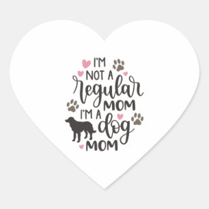 Ich bin eine Mama für Hunde Herz-Aufkleber