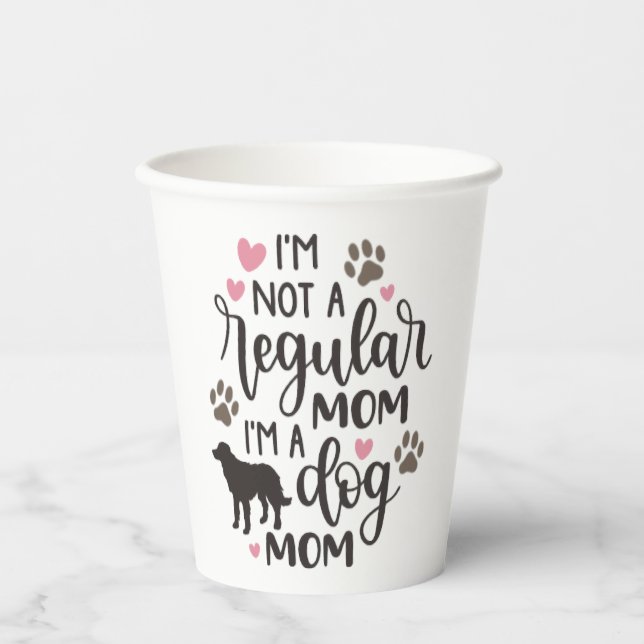 Ich bin eine Mama für Hunde Pappbecher (Vorderseite)