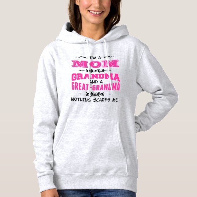 Ich bin eine Mama, Oma und ein großes Oma Hoodie (Vorderseite)