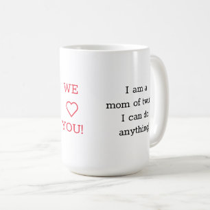 Ich bin eine Mama von Twins Tasse, Junge Mutter Ge Kaffeetasse