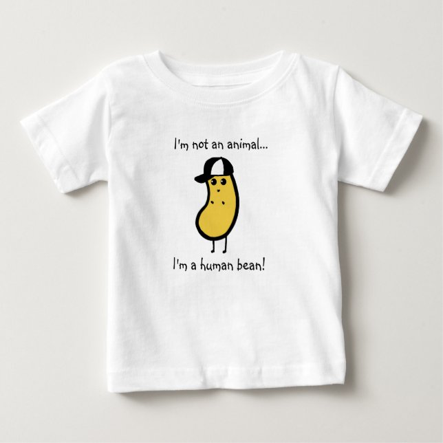 Ich bin eine menschliche Bohne! Baby T-shirt (Vorderseite)