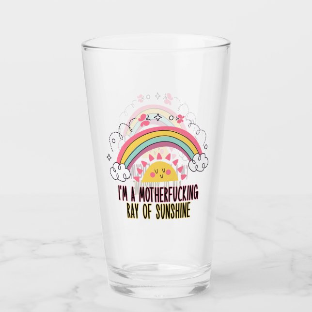 Ich bin eine Mutter, die das Sonnenscheinhandtuch- Glas (Vorderseite)