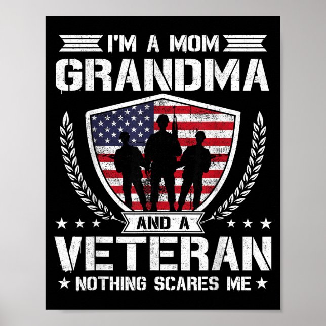 Ich bin eine Mutter, Oma und Veteran, nichts übert Poster (Vorne)