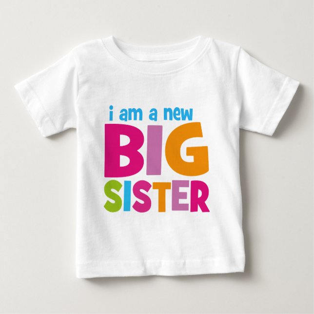 Ich bin eine neue große Schwester Baby T-shirt (Vorderseite)