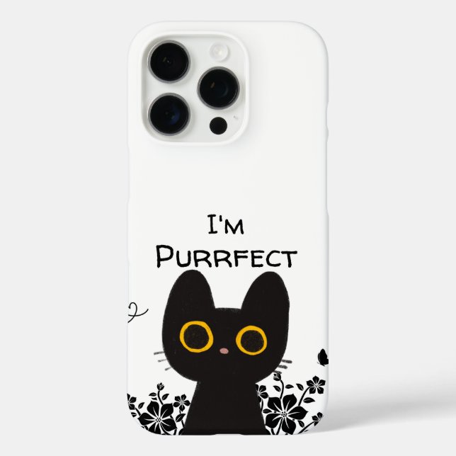 Ich bin eine Niedliche schwarze Katze Case-Mate iPhone Hülle (Rückseite)