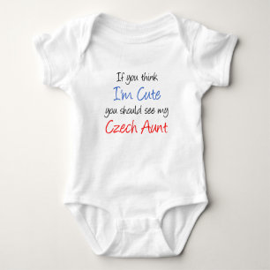 Ich bin eine niedliche tschechische Tante Baby Strampler