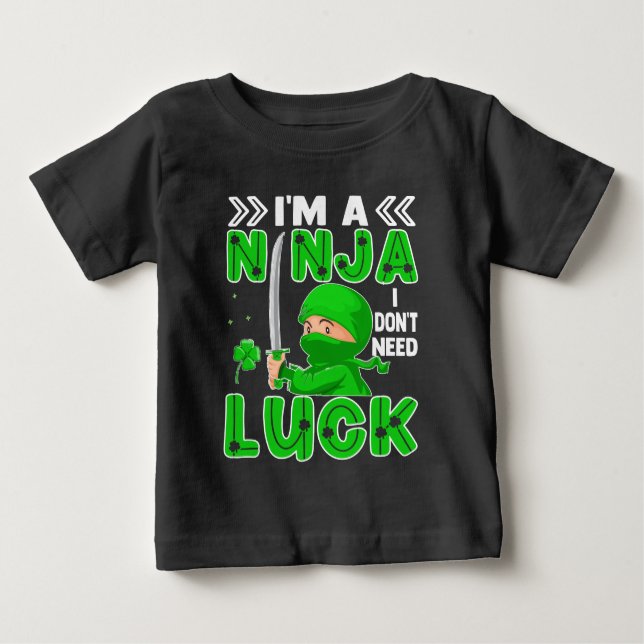 Ich bin eine Ninja, die ich nicht zum Glück des St Baby T-shirt (Vorderseite)