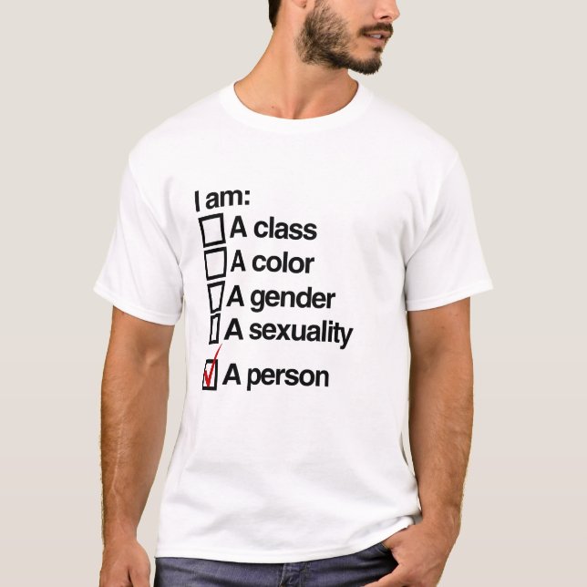 Ich bin eine Person (Klasse) T-Shirt (Vorderseite)
