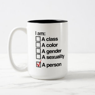 Ich bin eine Person (Klasse) Zweifarbige Tasse