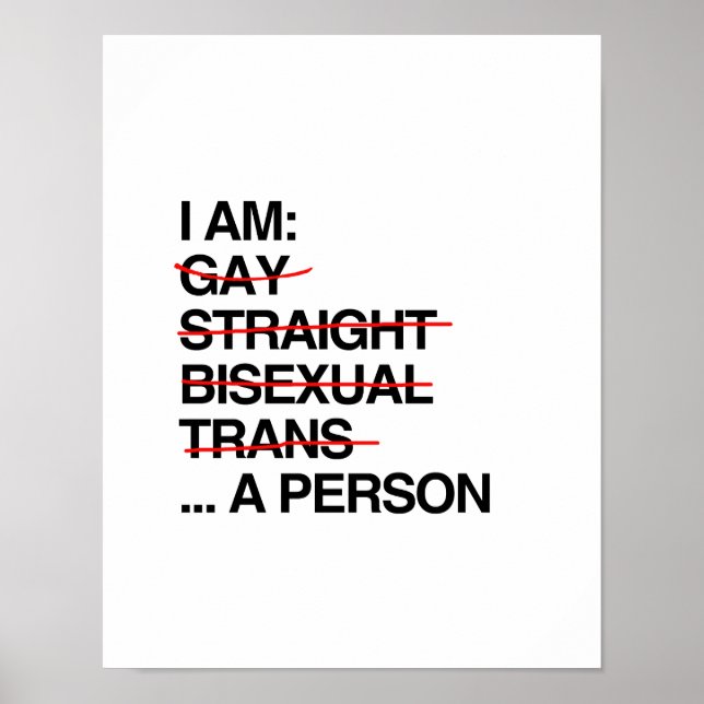 ICH BIN EINE PERSON POSTER (Vorne)