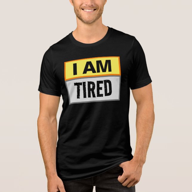 Ich bin eine Personalisierte Witzbotschaft Tri-Blend Shirt (Vorderseite)