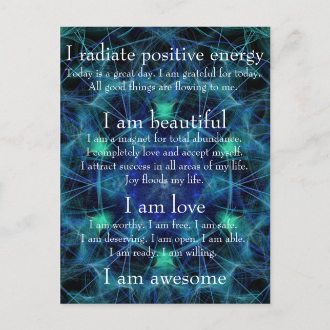 Ich bin eine phantastische Postkarte (Vorderseite)