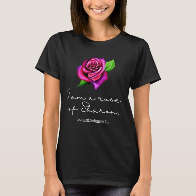 Ich bin eine Rose der Sharon Sublimination T-Shirt (Vorderseite)