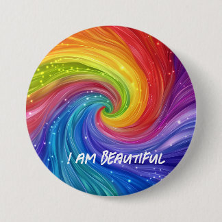 Ich bin eine schöne digitale Kunst Button