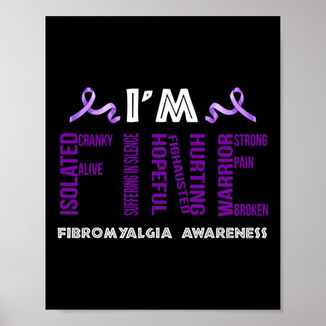 Ich bin eine schöne Fibromyalgie, Krieger-Fibro-Se Poster (Vorne)