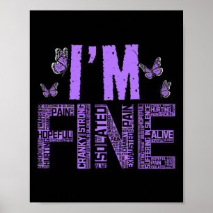 Ich bin eine schöne Fibromyalgie, Krieger-Fibro-Se Poster