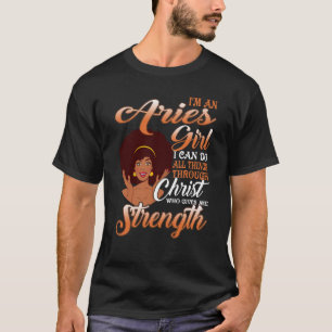 Ich bin eine schwarze Aries-Frau zum Geburtstag vo T-Shirt