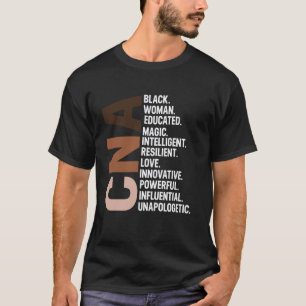 Ich bin eine schwarze CNA Krankenschwester Afro Fr T-Shirt