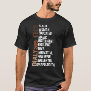 Ich bin eine schwarze Dialyse Tech Afro Frau Schwa T-Shirt