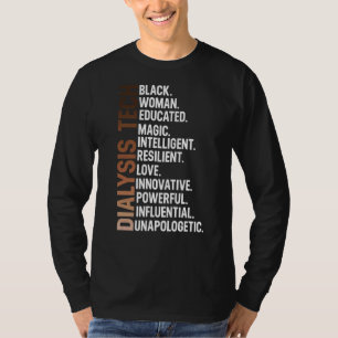 Ich bin eine schwarze Dialyse Tech Afro Frau Schwa T-Shirt