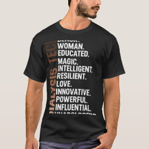 Ich bin eine schwarze Dialyse Tech Afro Frau Schwa T-Shirt