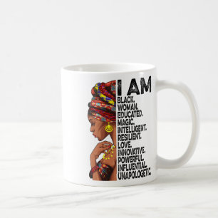 Ich bin eine schwarze Frau, ausgebildete Schwarze Kaffeetasse