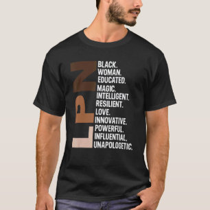 Ich bin eine schwarze LPN-Krankenschwester RN Afro T-Shirt