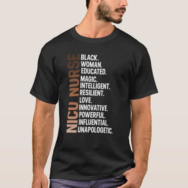 Ich bin eine schwarze Nicu Krankenschwester Afro F T-Shirt (Vorderseite)