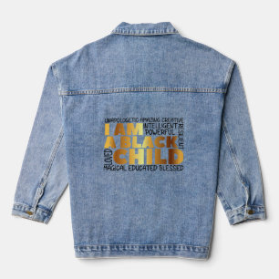 Ich bin eine schwarze, schwarze Geschichte Jeansjacke