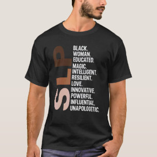 Ich bin eine schwarze SLP-Krankenschwester RN Afro T-Shirt