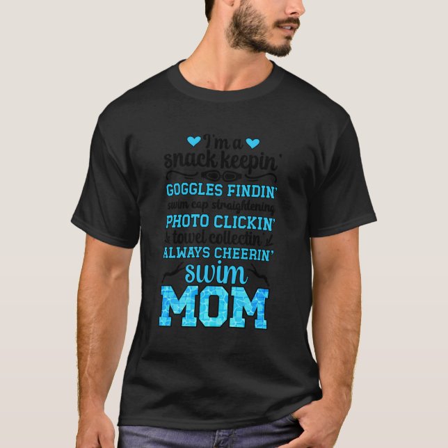 Ich bin eine schwimmende Mama einer schwimmenden M T-Shirt (Vorderseite)