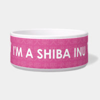 Ich bin eine Shiba Inu rosa Schüssel