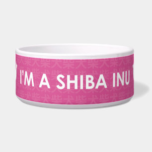 Ich bin eine Shiba Inu rosa Schüssel