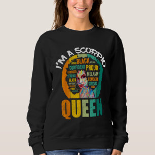 Ich bin eine Skorpion-Königin Vintage Melanin Schw Sweatshirt