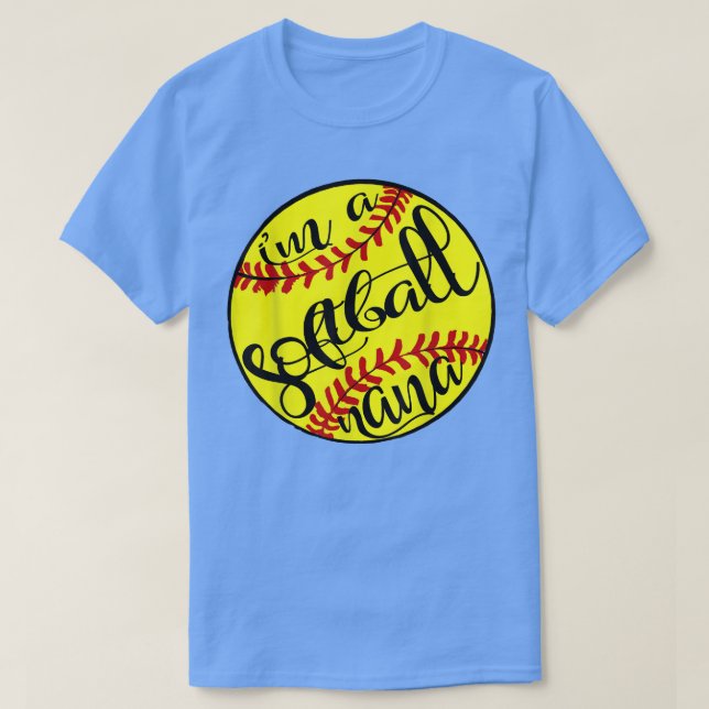 Ich bin eine Softball-Nana-Proud-Großmutter T-Shirt (Design vorne)