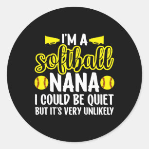Ich bin eine Softll-Nana-Oma-Nana eines Softll-Spi Runder Aufkleber