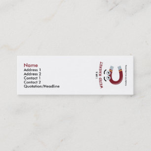 Ich bin eine sonderbare mini visitenkarte