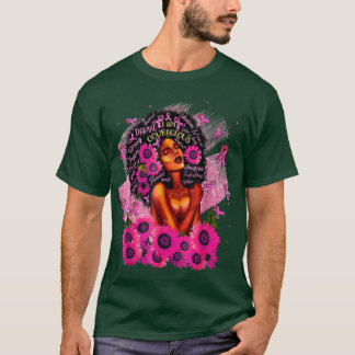 Ich bin eine starke rosa Blume Black Queen Brust T-Shirt