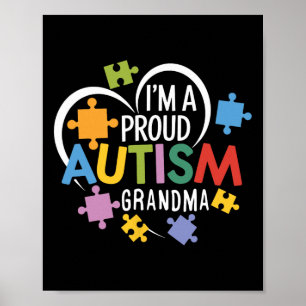Ich bin eine stolze Autismus Oma Awareness Liebe H Poster