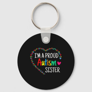 Ich bin eine stolze Autismus-Schwester Frauen Mädc Schlüsselanhänger