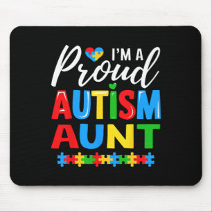 Ich bin eine stolze Autismus-Tante Awareness Puzzl Mousepad