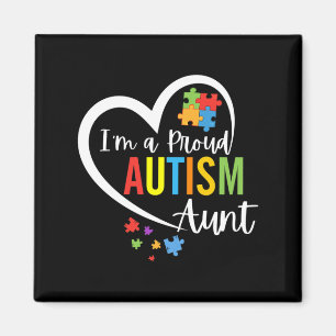 Ich bin eine stolze Autismus Tante Liebe Herz Auti Magnet