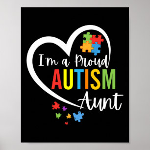 Ich bin eine stolze Autismus Tante Liebe Herz Auti Poster