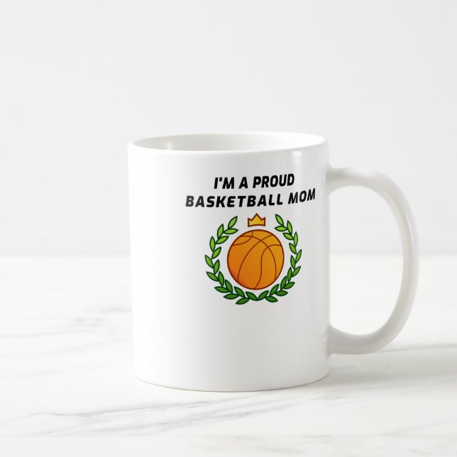 Ich bin eine stolze Basketball-Mama Kaffeetasse (Rechts)