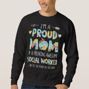 Ich bin eine stolze Mama aus der Blume der Soziala Sweatshirt