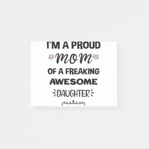 Ich bin eine stolze Mutter einer großartigen Tocht Post-it Klebezettel